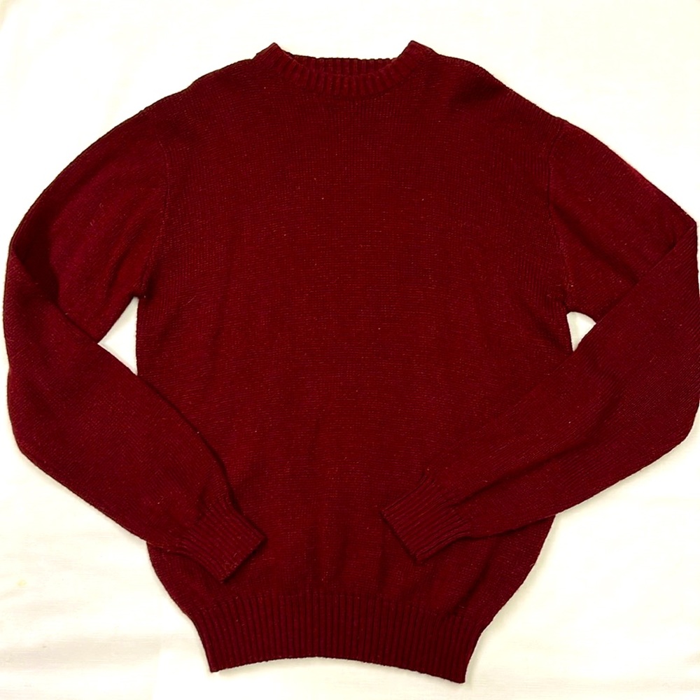 Mens 90s Sweater - Red - Large Tall - Acrylic/Wool